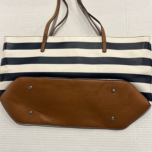 Nine West Stripe Tote Bag - Picture 3 of 5